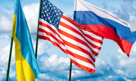 ukraine usa russia flags