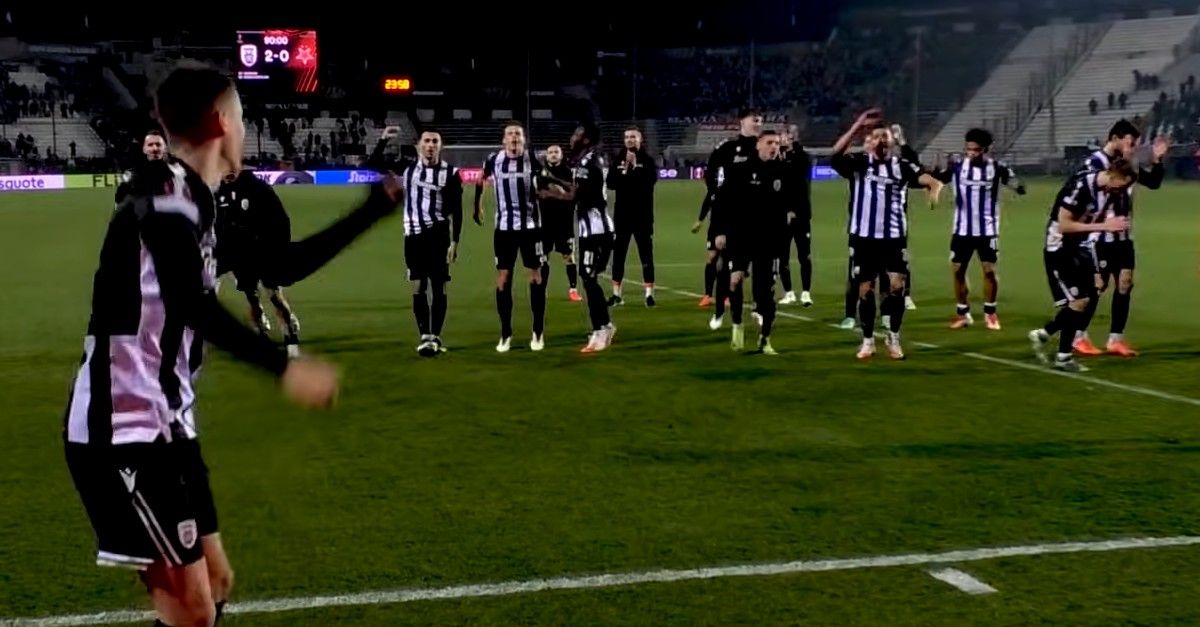 ΠΑΟΚ: Η αποθέωση στον Ραζβάν Λουτσέσκου και το ξέφρενο πάρτι στην Τούμπα μετά τη νίκη επί της Σλάβια